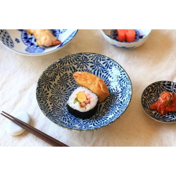 超美品✨染付けタコ唐草陶板焼き5客セット 超美品✨染付けタコ唐草陶板焼き5客セット 藍染タコ唐草 5.5寸浅