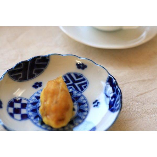 藍丸紋 3.5寸皿 国産 美濃焼 長く使える上品な藍染柄です 小皿 醤油皿