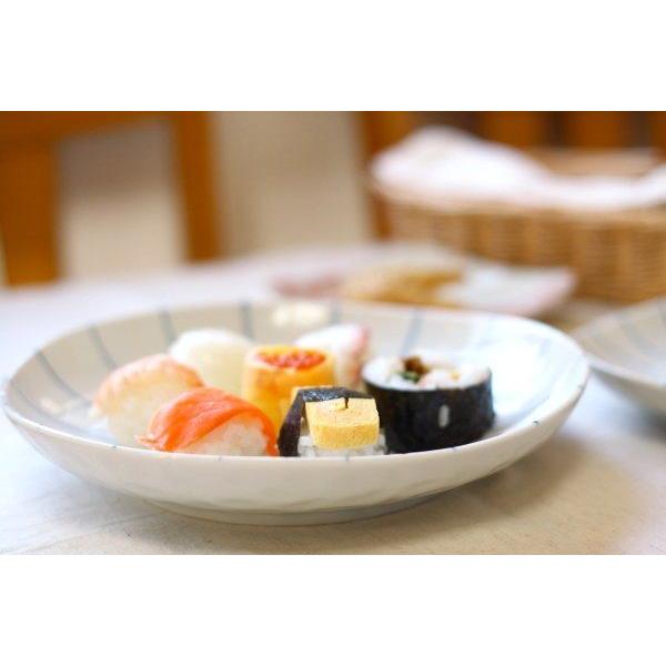 二色十草 8寸主食皿 国産 美濃焼 十草の定番デザインをカラフルに