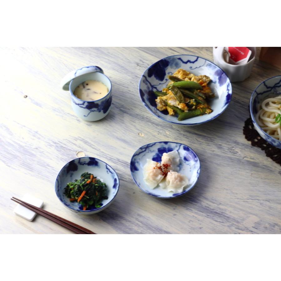 藍染ぶどう 3.5寸小鉢 11cm 日本製 美濃焼 三角35鉢 小鉢 小分け鉢 小