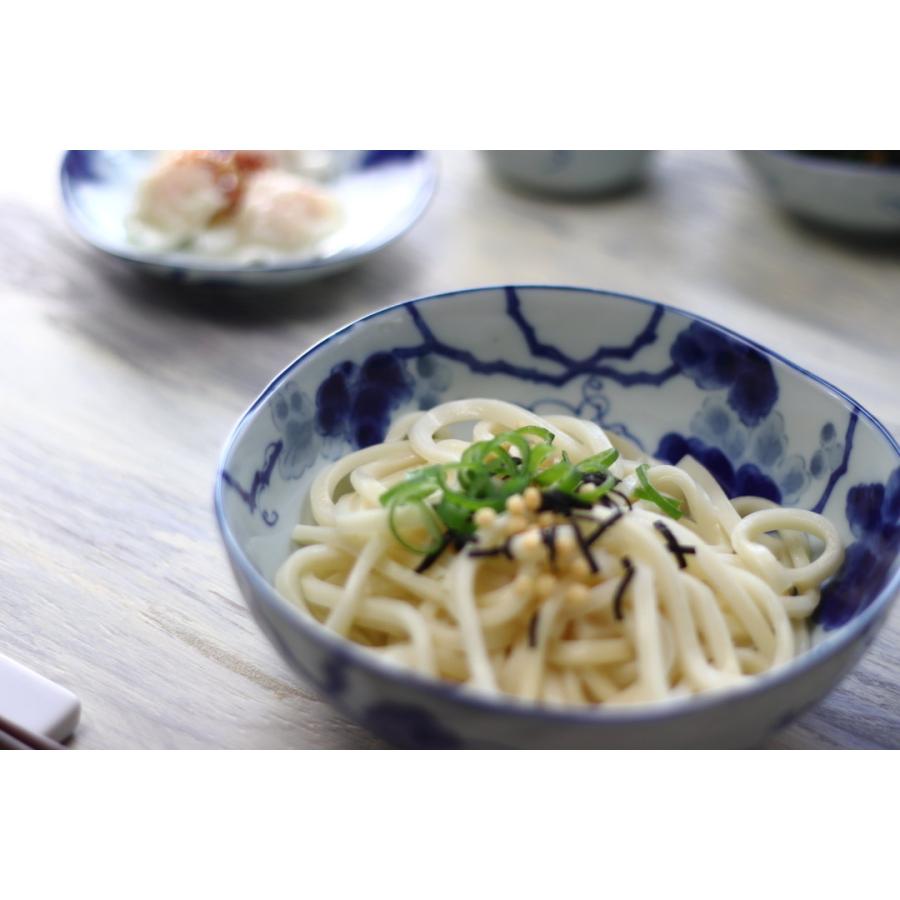 藍染ぶどう 5.5寸煮物鉢 16.5cm 日本製 美濃焼 三角55鉢 肉じゃが鉢