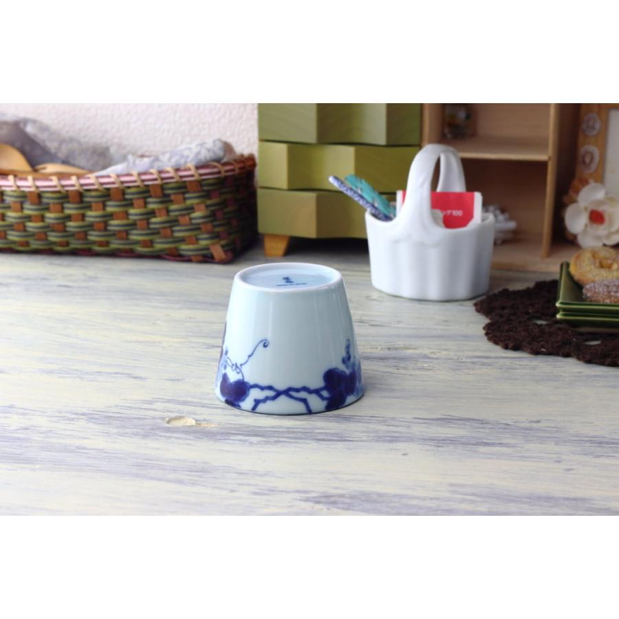 藍染ぶどう そば猪口カップ 180ml 日本製 美濃焼 そば千代久 青