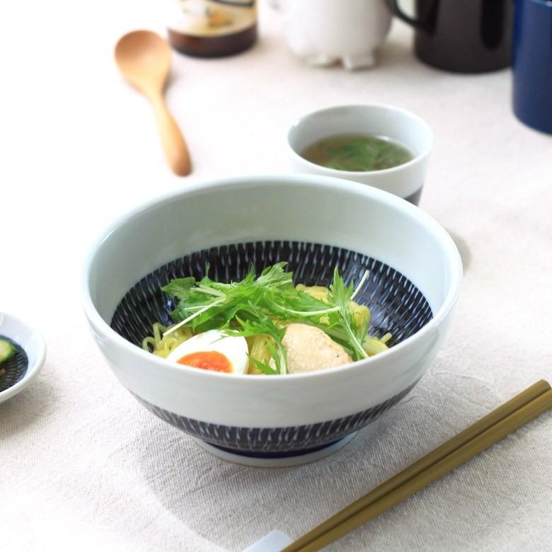 ラーメン鉢 さぬき丼 藍シノギカンナ 国産 美濃焼 食器 和食器 器 皿