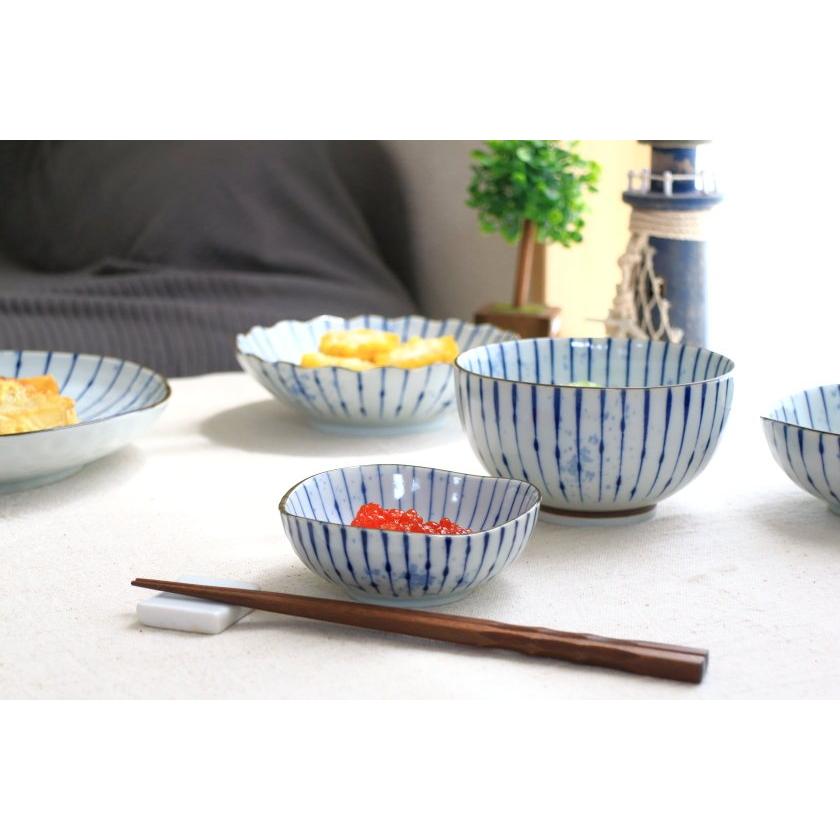 吹墨十草 三角小鉢 10.5cm 国産 美濃焼 3.5寸小鉢 三角35鉢 ボウル