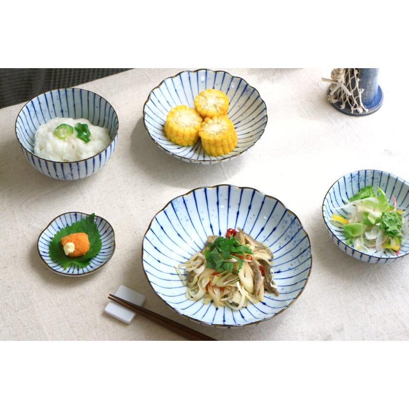 吹墨十草 パスタ鉢 20.5cm 国産 美濃焼 6.8寸パスタ鉢 菊型68深皿 深鉢