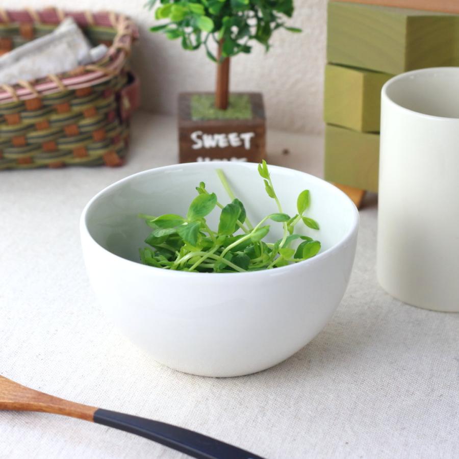 シンプルぽってりサラダボウル 13cm 白 ホワイト 食器 うつわ 器 皿 お