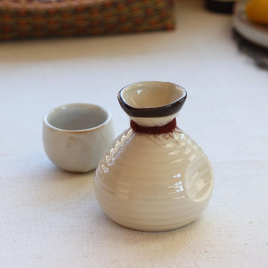 美濃焼丸酒徳利 一合 日本製 美濃焼 瀬戸焼 220ml 和食器 茶色