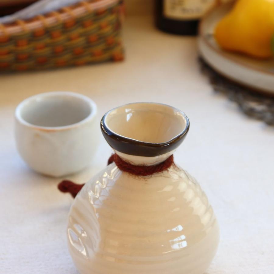 美濃焼丸酒徳利 一合 日本製 美濃焼 瀬戸焼 220ml 和食器 茶色