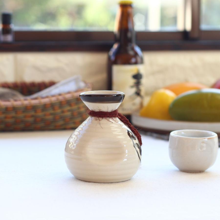 美濃焼丸酒徳利 一合 日本製 美濃焼 瀬戸焼 220ml 和食器 茶色