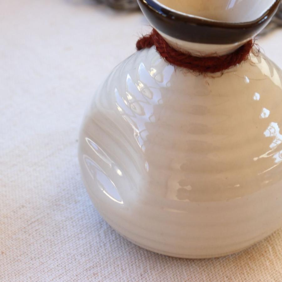 美濃焼丸酒徳利 一合 日本製 美濃焼 瀬戸焼 220ml 和食器 茶色