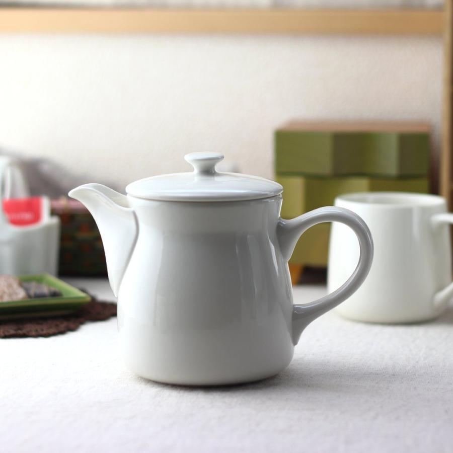 オフホワイトのシンプルティーポット 540ml ティー ポット teapot