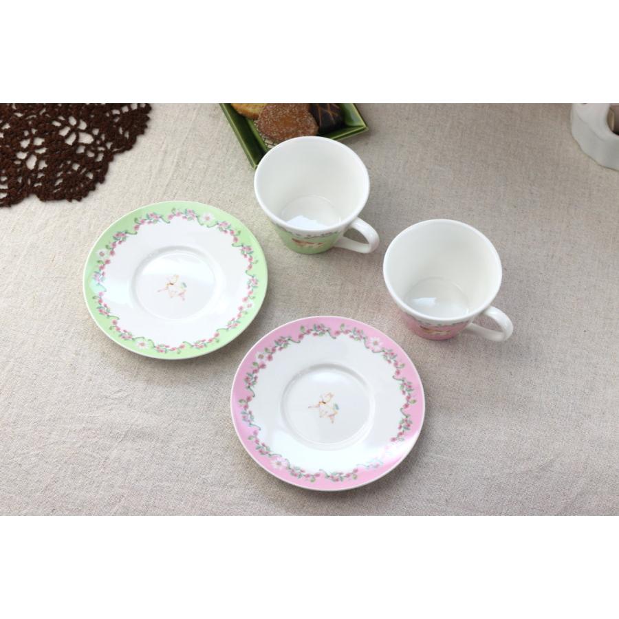 アルプスの少女ハイジ コーヒーカップ ピンク＆グリーンペアセット