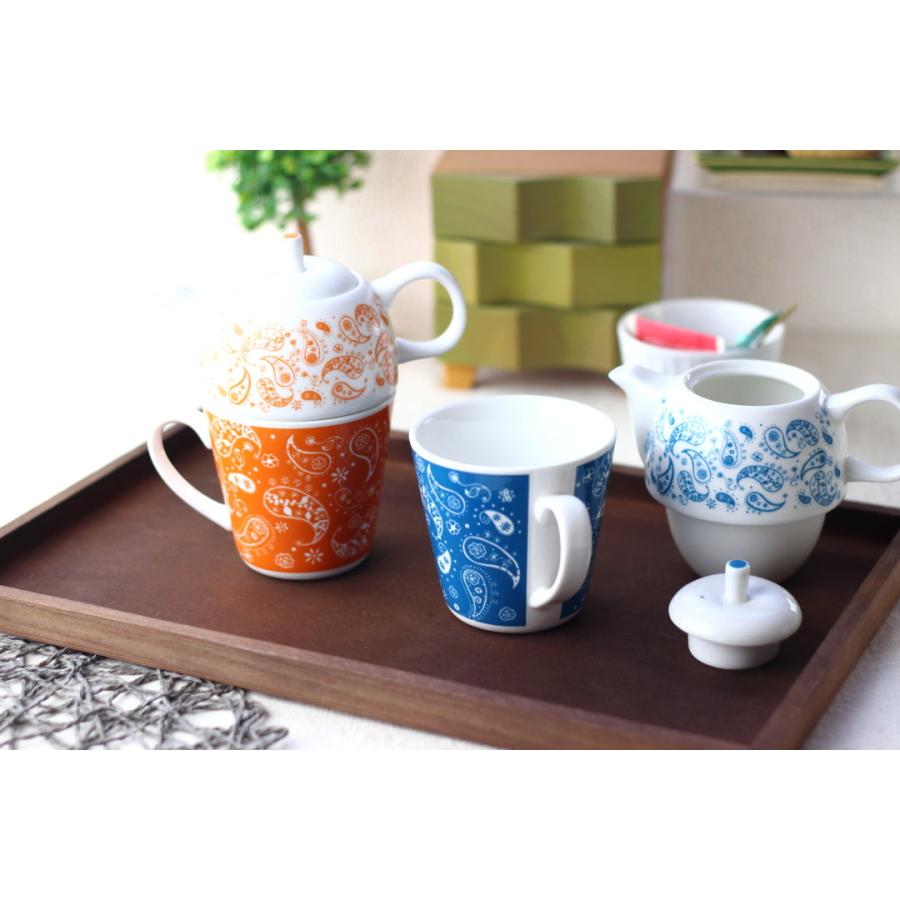 ペイズリーのティーフォーワン ポット＆マグカップ 260ml ポット