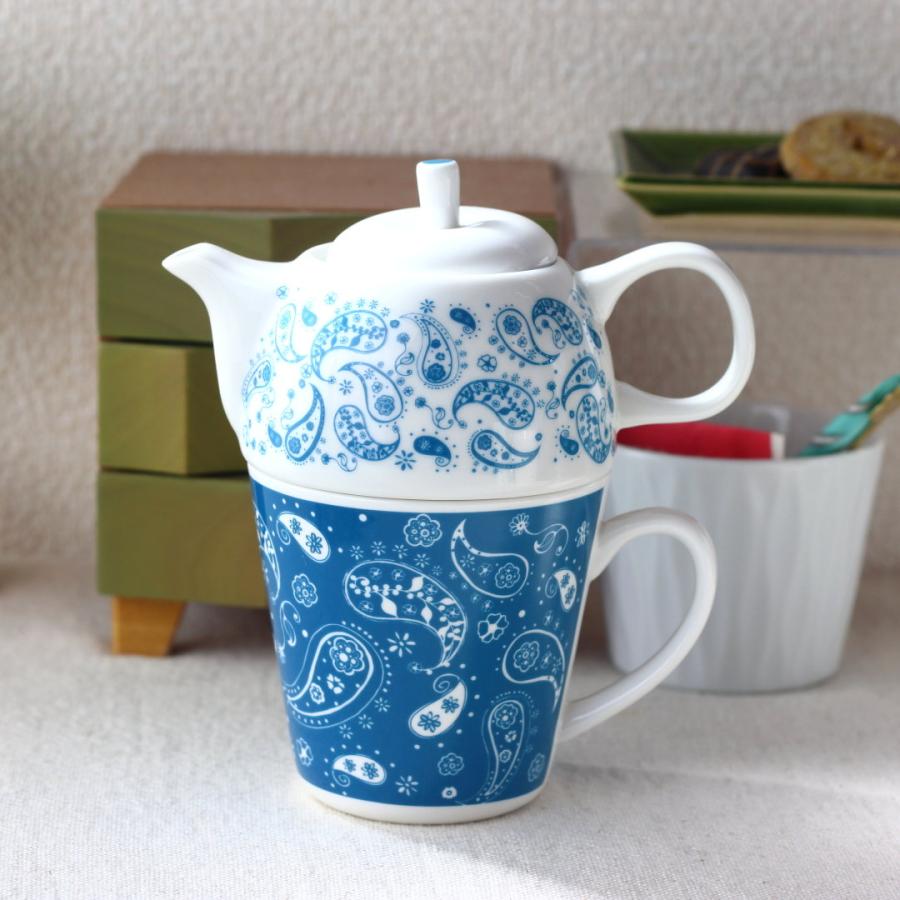 ペイズリーのティーフォーワン ポット＆マグカップ 260ml ポット