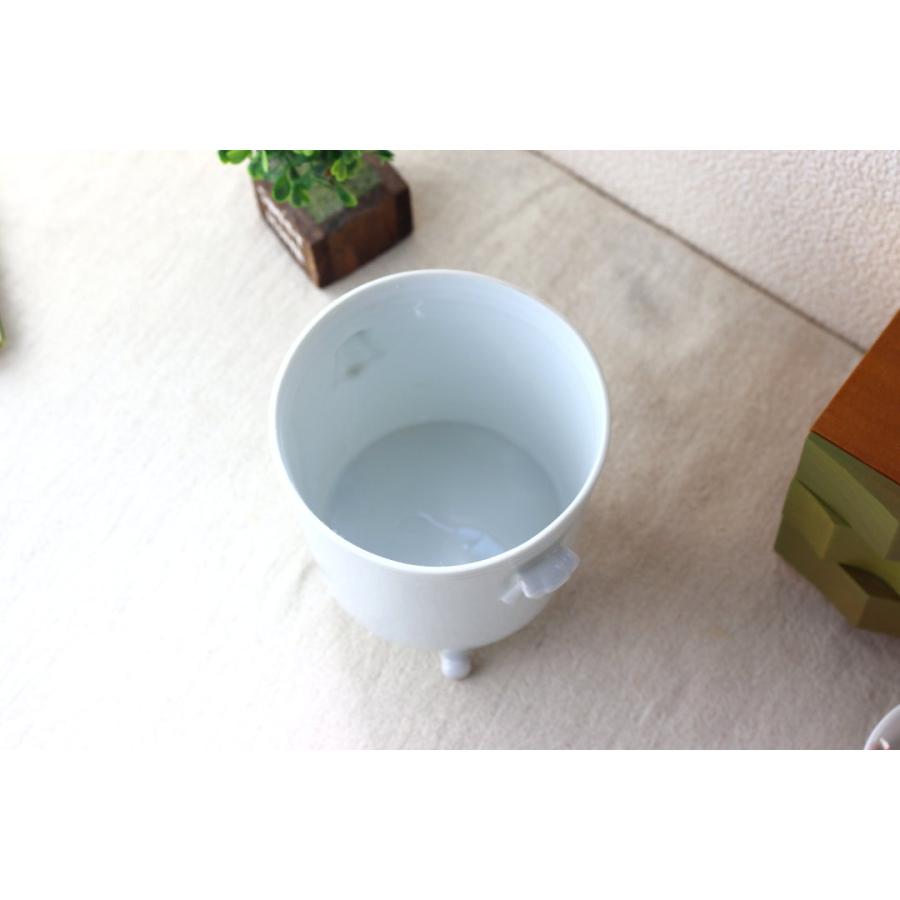 陶器製三脚ワインクーラー 日本製 美濃焼 花器 プランター 鉢植え
