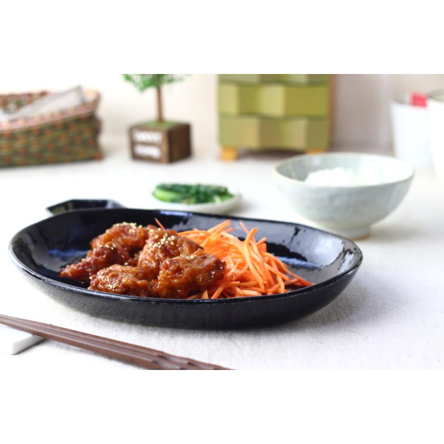 星空 瀬戸焼 楕円大皿 26.5cm 日本製 美濃焼 大皿 中皿 和皿 深皿