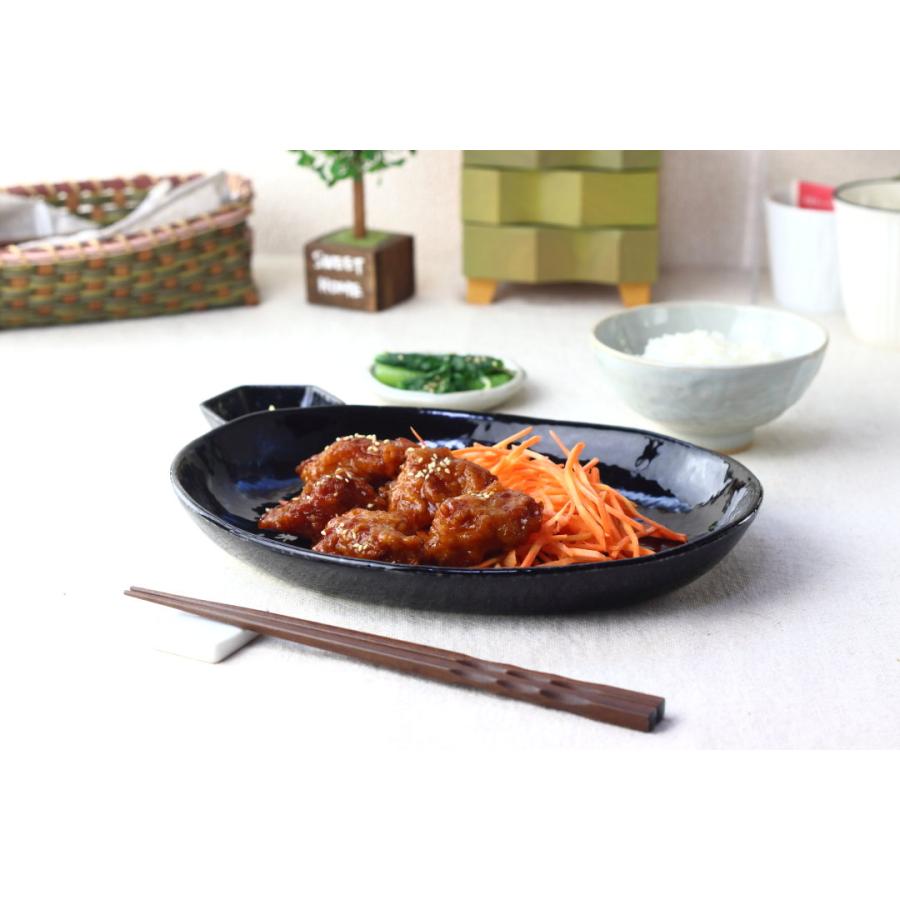 星空 瀬戸焼 楕円大皿 26.5cm 日本製 美濃焼 大皿 中皿 和皿 深皿