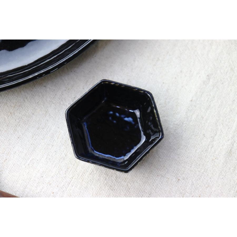 星空 瀬戸焼 六角小皿 7.5cm 日本製 美濃焼 小皿 醤油皿 漬物皿 丸皿