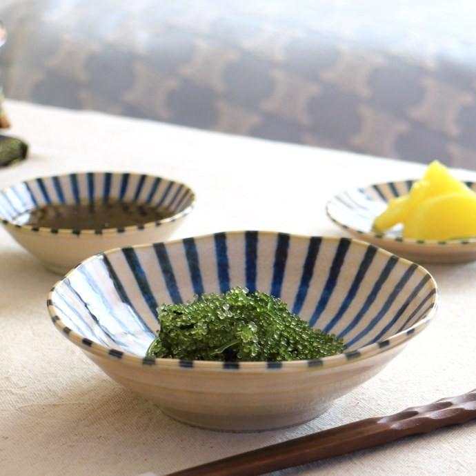 藍ひので 5寸煮物鉢 国産 美濃焼 中鉢 煮物鉢 一品料理 おばんざい