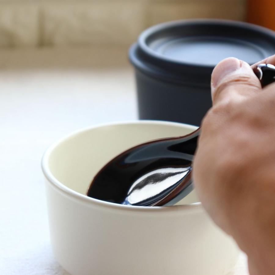 天目掛けレンゲ 日本製 美濃焼 瀬戸焼 14.5cm ブラック 黒 和食器