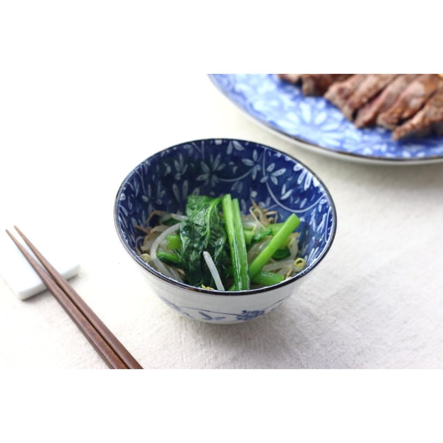藍華 お浸し小鉢 12cm 日本製 美濃焼 3.8多用丼 青 ブルー 青い皿 藍染