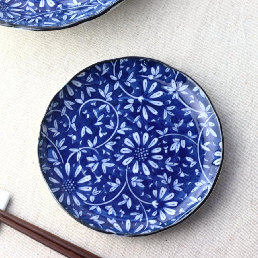 藍華 取り皿 16.5cm 日本製 美濃焼 5寸皿 青 ブルー 青い皿 藍染 藍華 取り皿 16.5cm 日本製 美濃焼 5寸皿 青 ブルー 青い皿 藍染