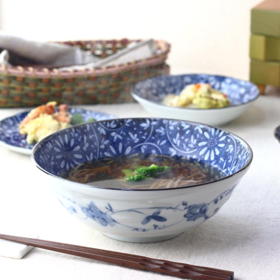 藍華 麺鉢 21cm 日本製 美濃焼 6.8麺鉢 ラーメン そば ひやむぎ