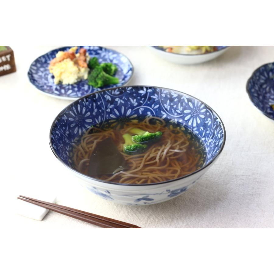 藍華 麺鉢 21cm 日本製 美濃焼 6.8麺鉢 ラーメン そば ひやむぎ