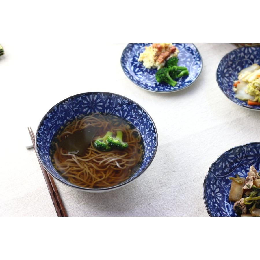 藍華 麺鉢 21cm 日本製 美濃焼 6.8麺鉢 ラーメン そば ひやむぎ
