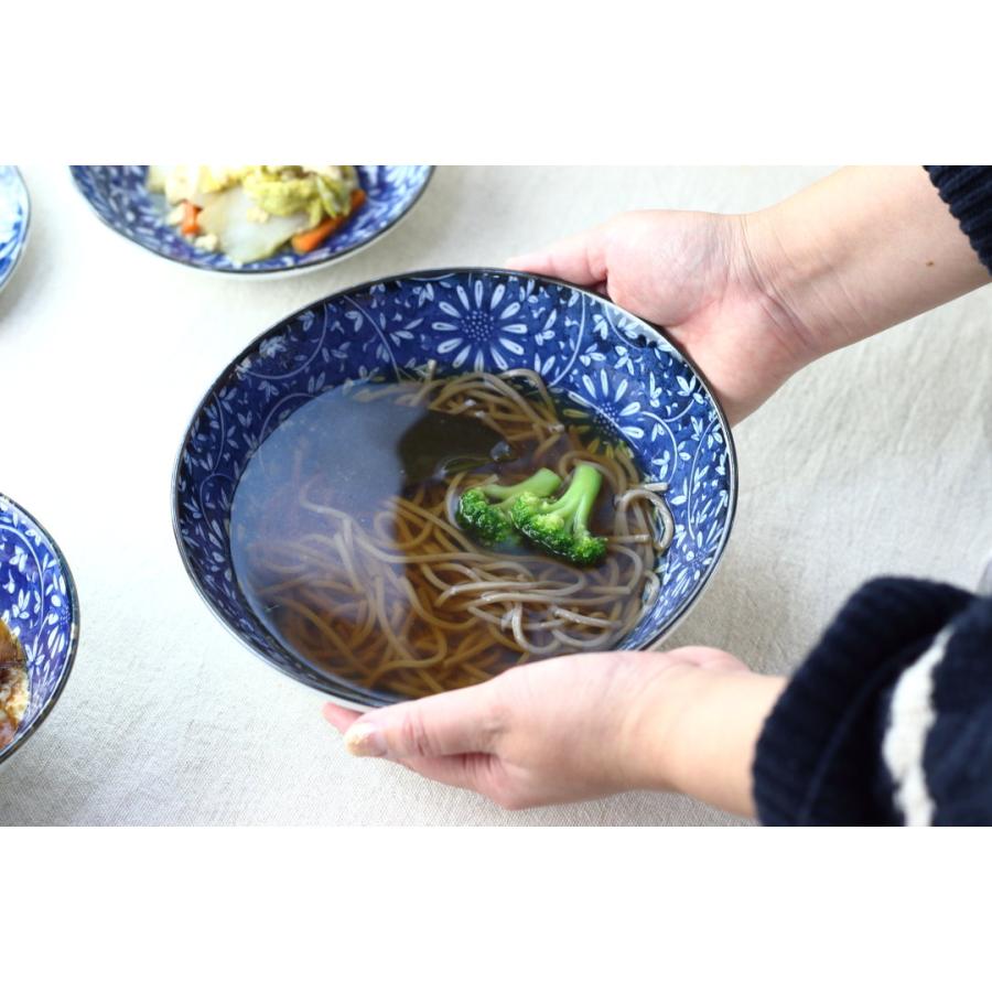 藍華 麺鉢 21cm 日本製 美濃焼 6.8麺鉢 ラーメン そば ひやむぎ