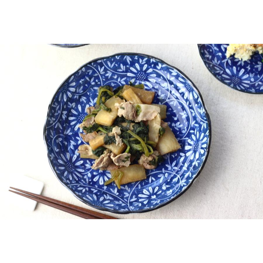 藍華 パスタ深皿 22cm 日本製 美濃焼 7寸深皿 パスタ皿 カレー皿 藍華 パスタ深皿 22cm 日本製 美濃焼 7寸深皿 パスタ皿 カレー皿