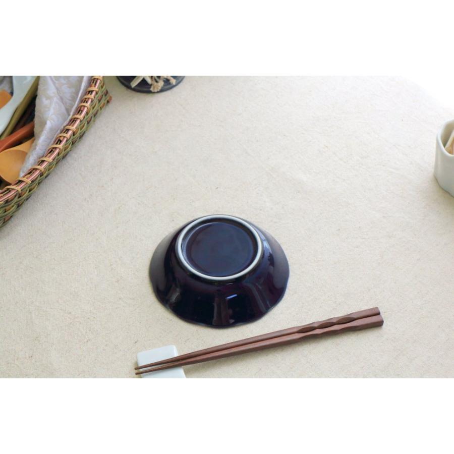 菊型ナス紺釉 小鉢 13cm 国産 美濃焼 4.5小鉢 ボウル ボール 中鉢 鉢