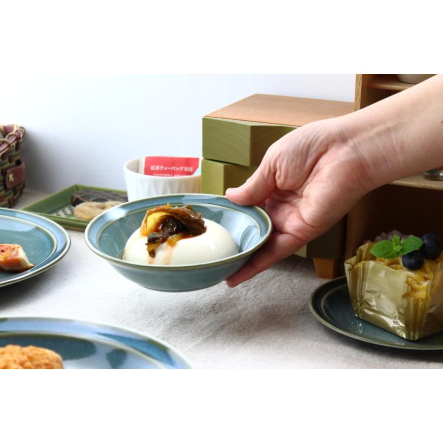 メタリックグリーン 奴鉢 13.5cm 日本製 美濃焼 4.5寸小鉢 小鉢 小分け