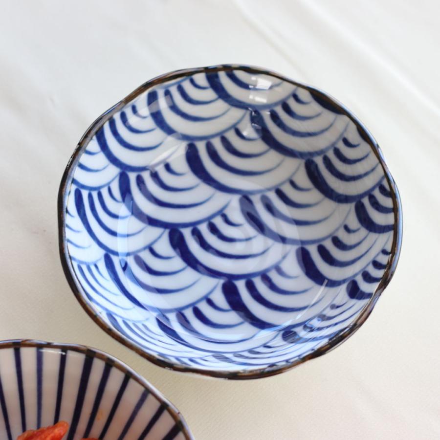 藍縄文 小鉢 13.5cm 日本製 美濃焼 4.5寸小鉢 小分け鉢 小付け 小器 小