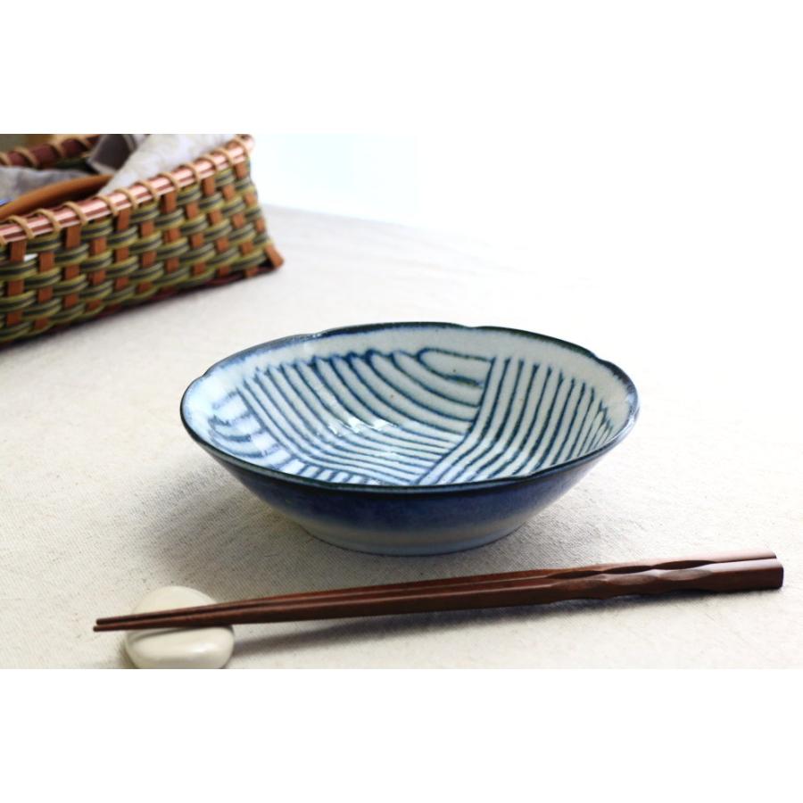 令和粉引 削 煮物鉢 17cm 国産 美濃焼 5.5寸浅鉢 中鉢 和鉢 奴皿