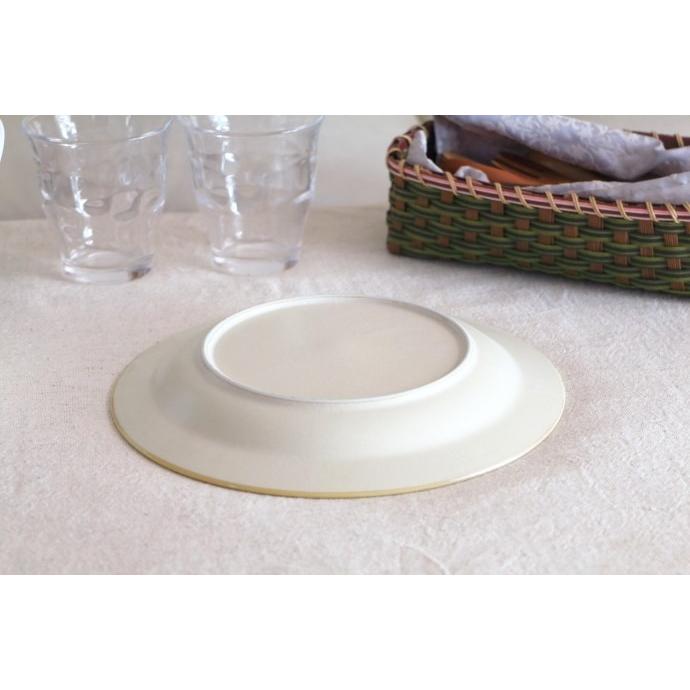 窯変クリーム釉 23.5cm大皿 国産 美濃焼 プレート 丸皿 平皿 ステーキ