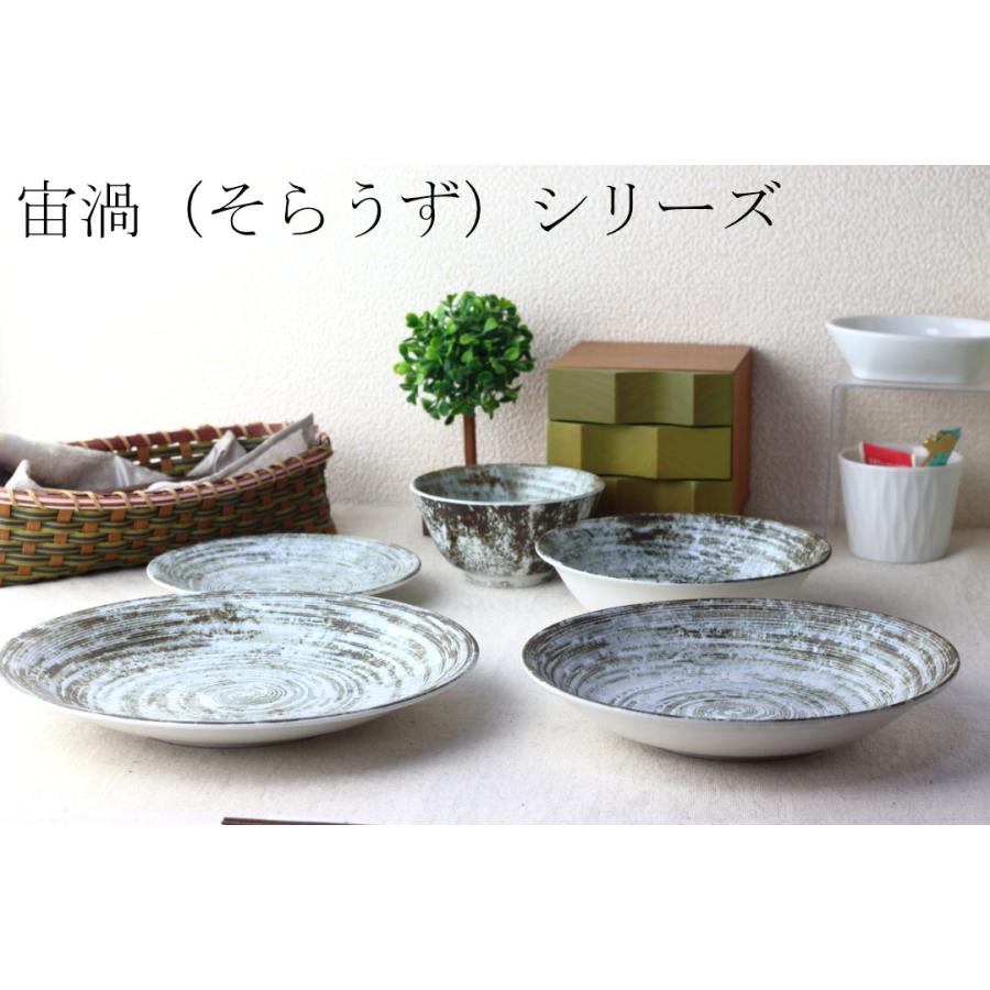 宙渦 パスタ鉢 22cm 日本製 美濃焼 7寸深皿 パスタ皿 カレー皿 深皿