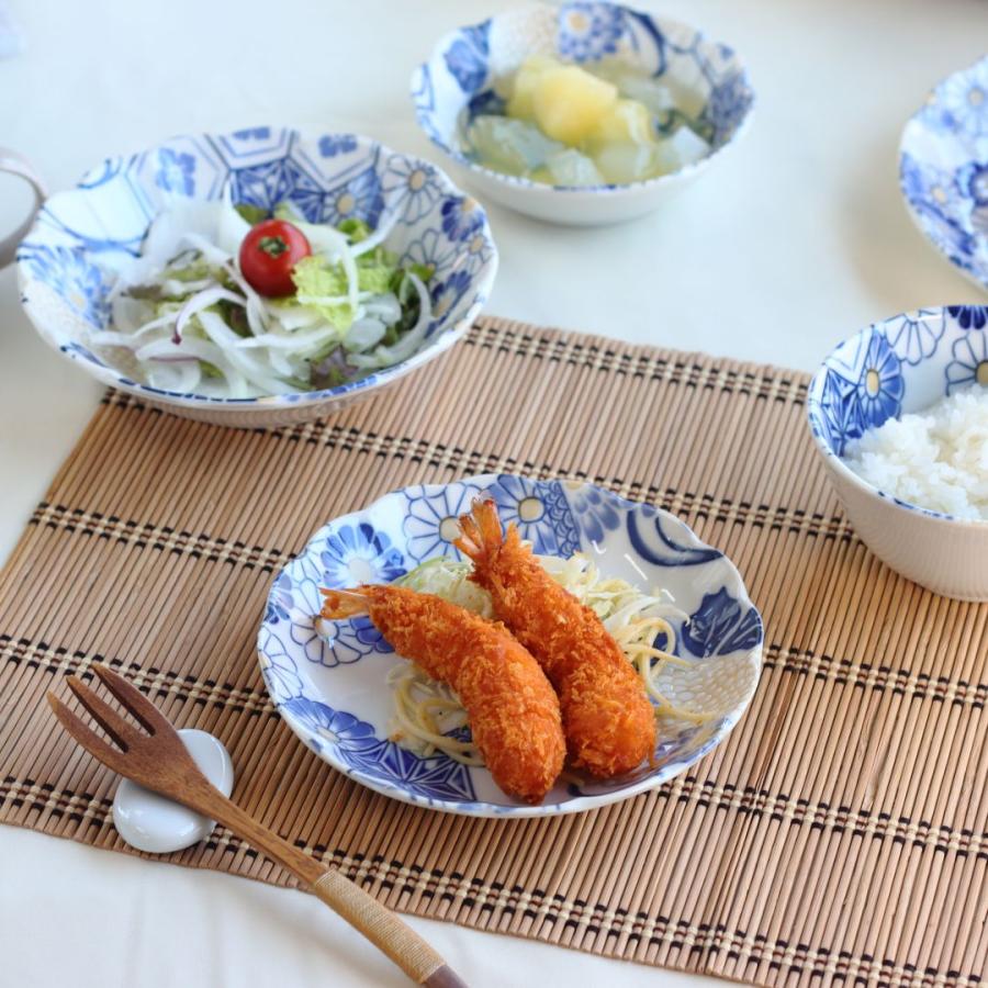 藍祥瑞 小皿 16cm 日本製 美濃焼 5.0寸皿 中皿 丸皿 平皿 取り皿