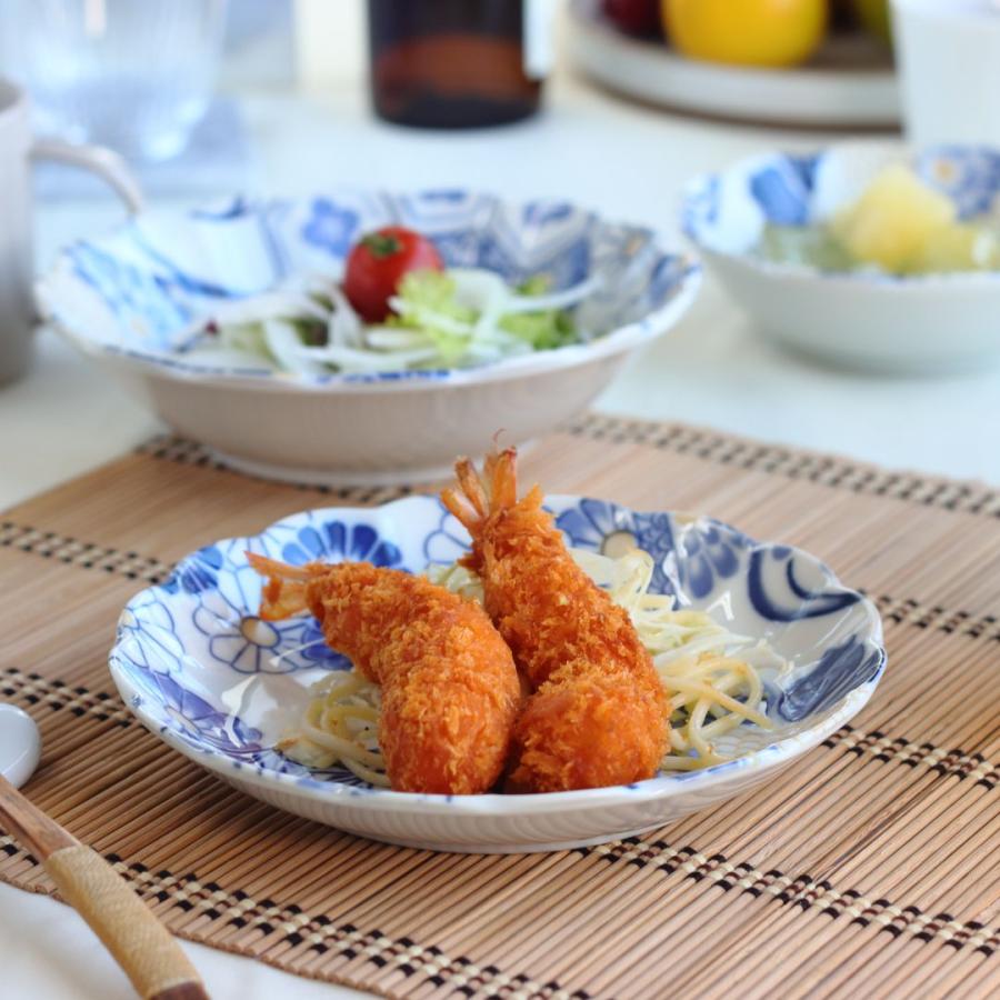 藍祥瑞 小皿 16cm 日本製 美濃焼 5.0寸皿 中皿 丸皿 平皿 取り皿