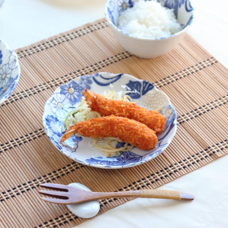 藍祥瑞 小皿 16cm 日本製 美濃焼 5.0寸皿 中皿 丸皿 平皿 取り皿