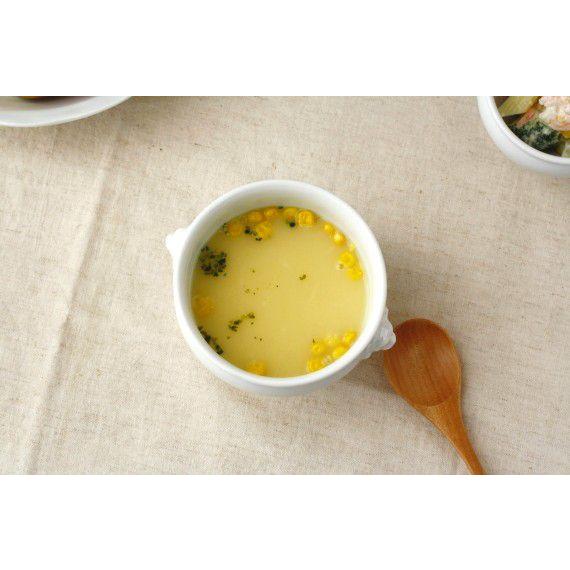 ライオントリフボール 380ml Lサイズ 日本製 美濃焼 スープを入れて、パイ生地をかぶせ、オーブンへ 白い食器 スープ グラタン オーブン シチュー パイ｜cerapockke｜03