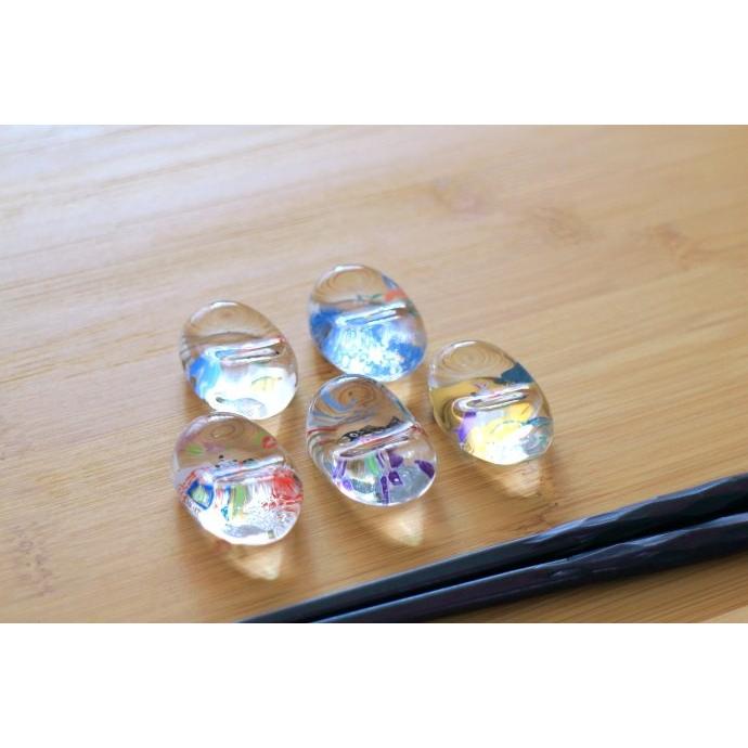 箸置き ガラス 五節句 お取り寄せ 豆型ガラス箸置き はしおき 箸おき
