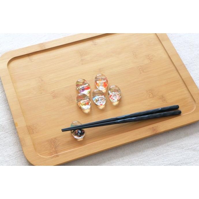 箸置き ガラス 雛 お取り寄せ 豆型ガラス箸置き はしおき 箸おき