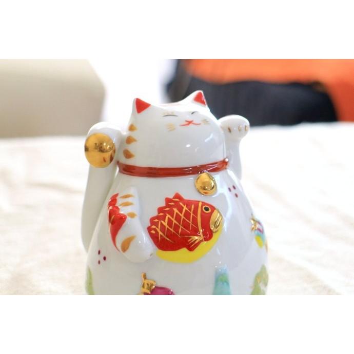 招き猫 貯金箱 お取り寄せ 陶器 置物 ネコバンク ねこ 運気
