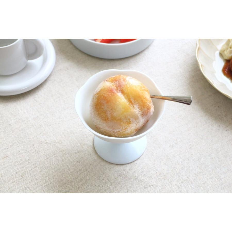 高台アイスクリームカップ 12cm 国産 美濃焼 脚付き ボウル ボール