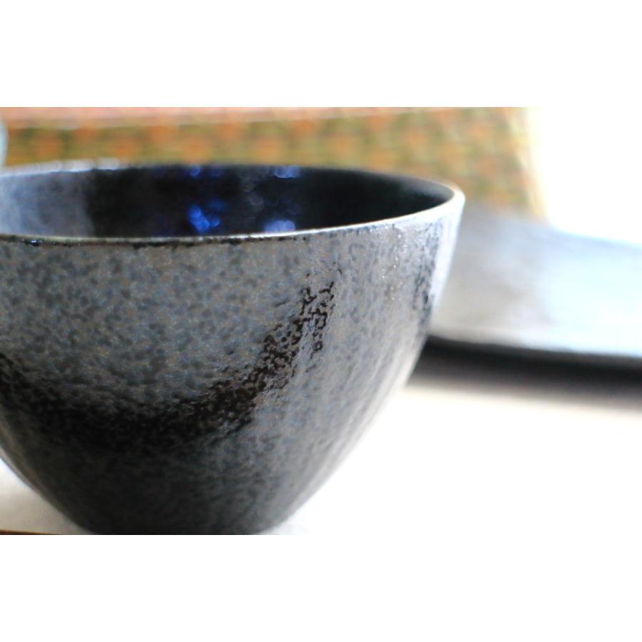 黒結晶 ストライプボール 11.5cm 国産 美濃焼 ボウル 茶碗 飯碗 小鉢
