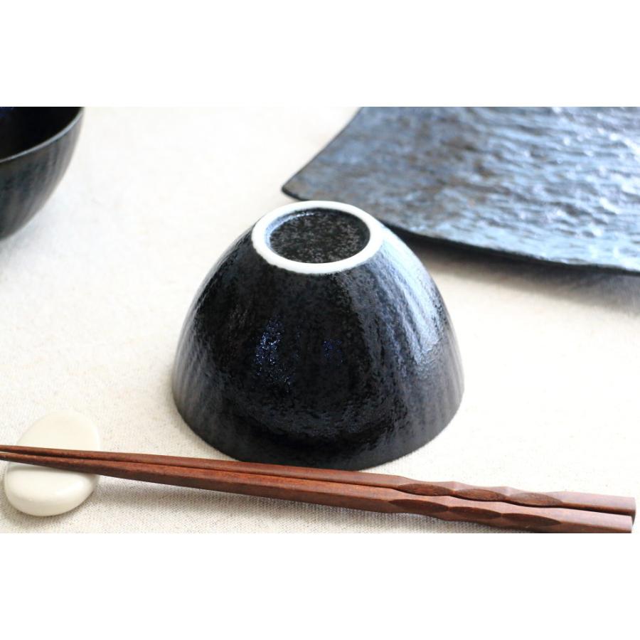 黒結晶 ストライプボール 11.5cm 国産 美濃焼 ボウル 茶碗 飯碗 小鉢