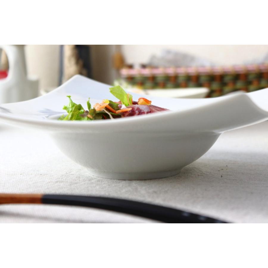 イタリアンサラダボール 20cm 日本製 美濃焼 大皿 角皿 パスタ皿