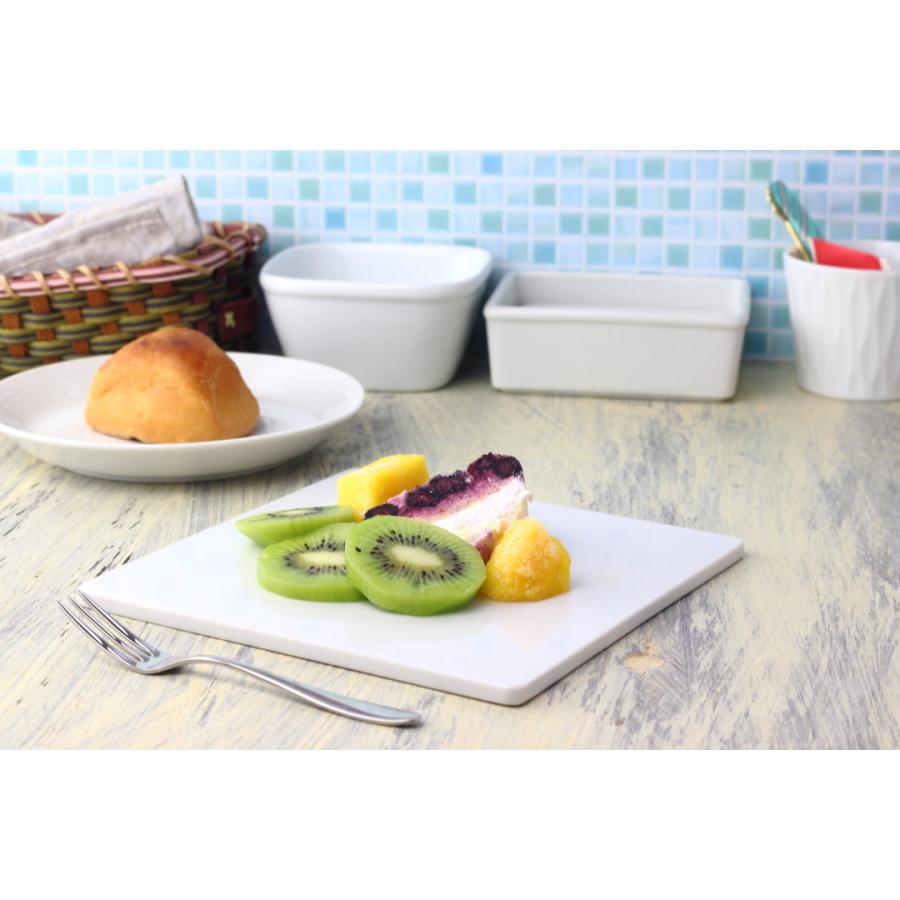 スクエアフラットプレート 17.5cm 日本製 美濃焼 プレート スクエア 正