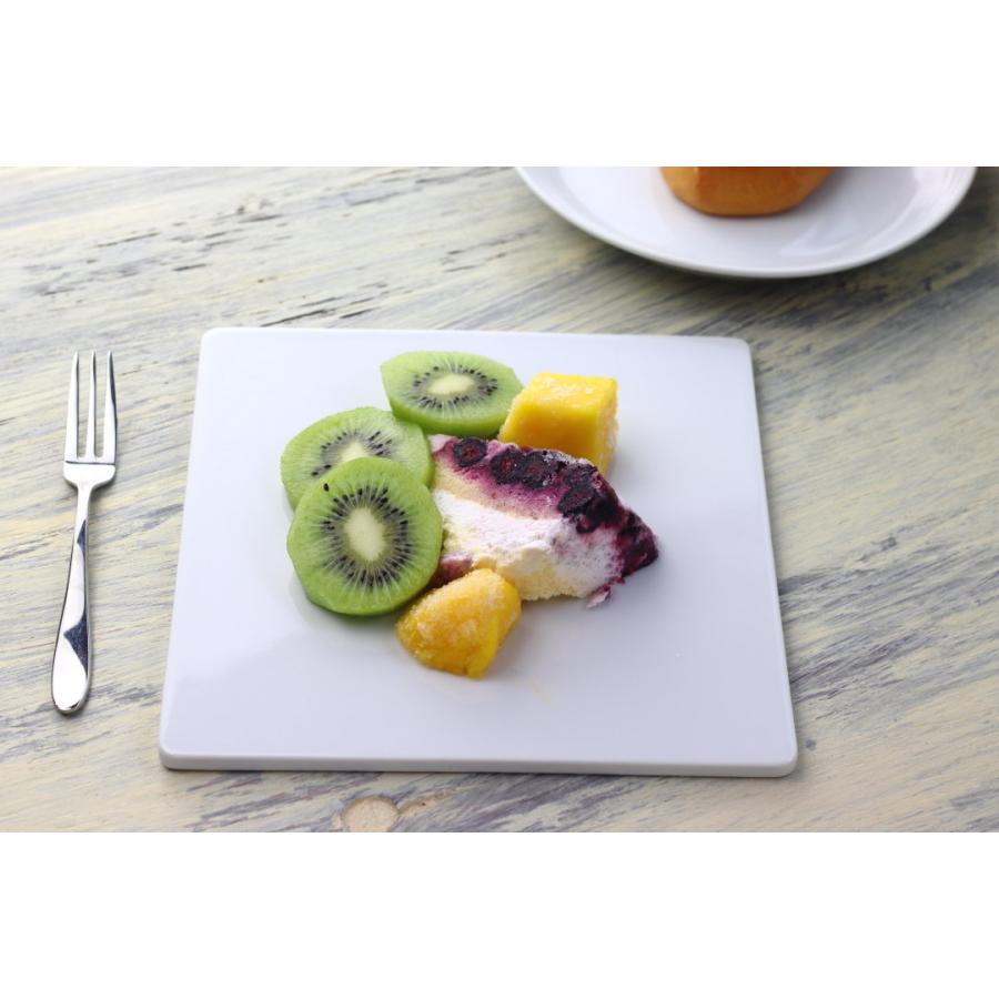 スクエアフラットプレート 17.5cm 日本製 美濃焼 プレート スクエア 正